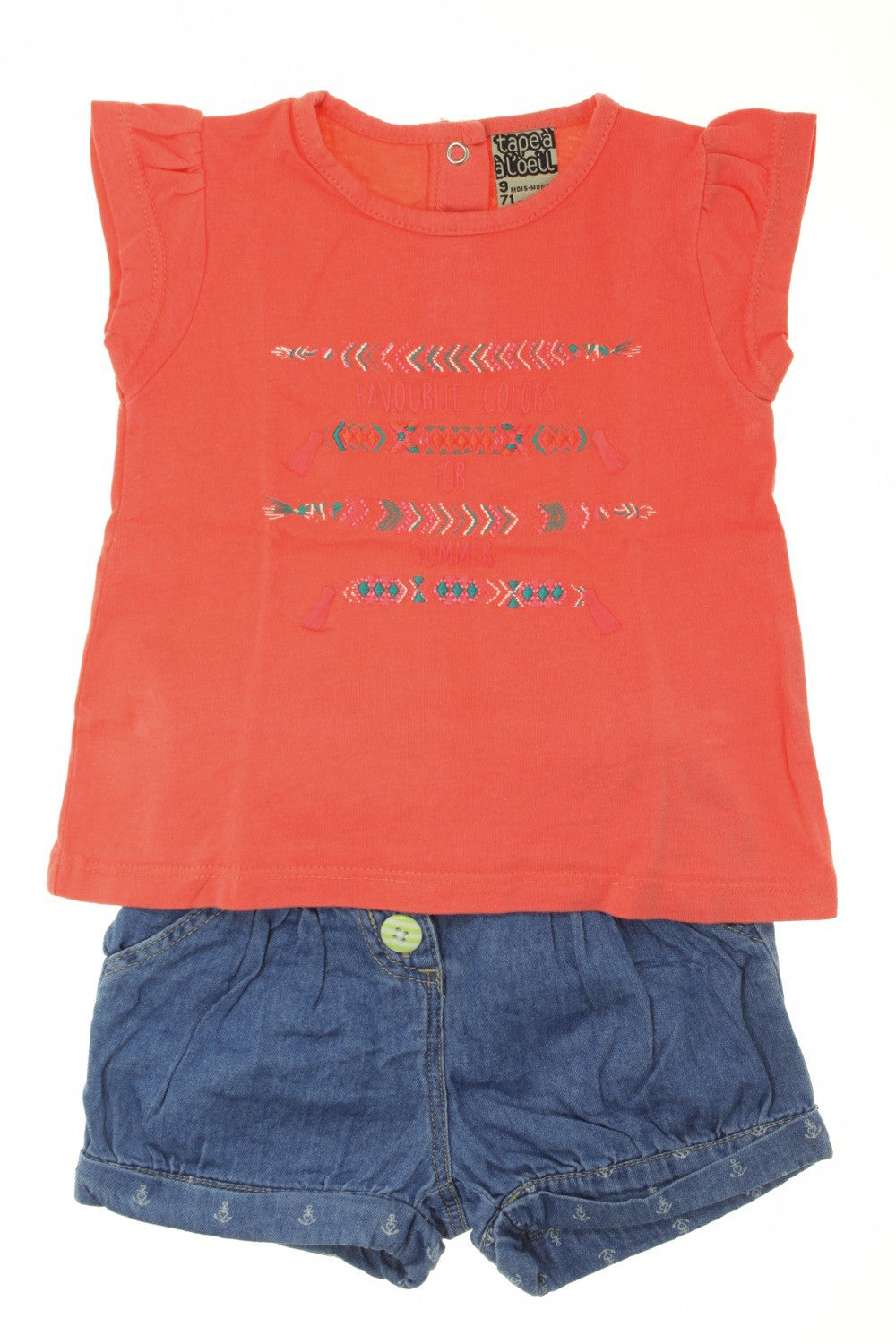 Ensemble short en jean et tee-shirt
