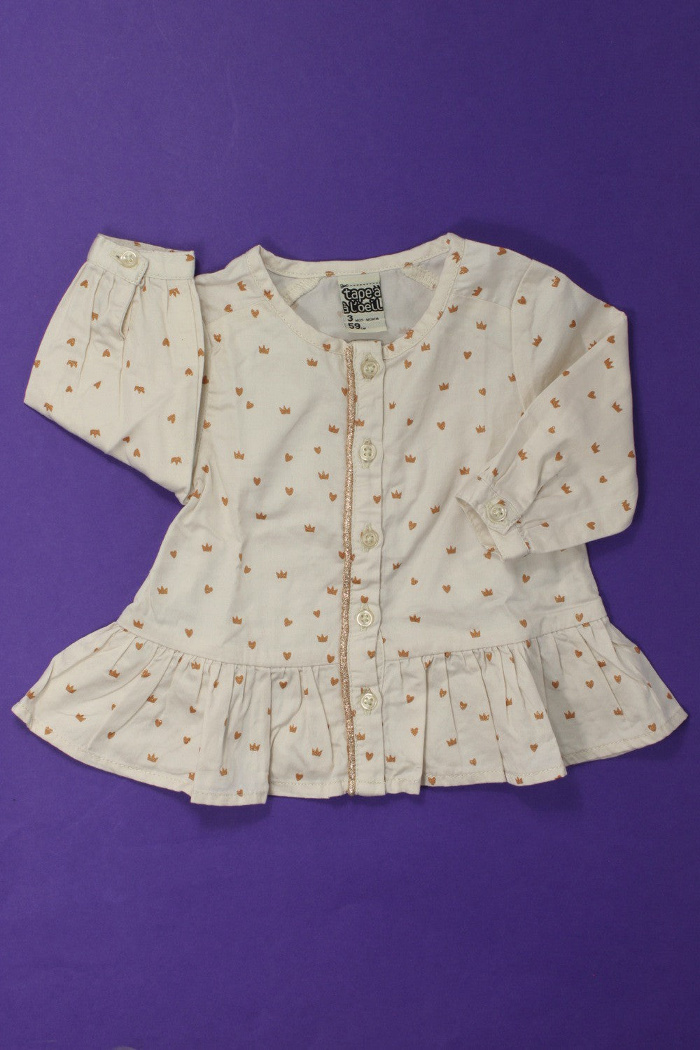 Chemisier "Cœurs et couronnes"