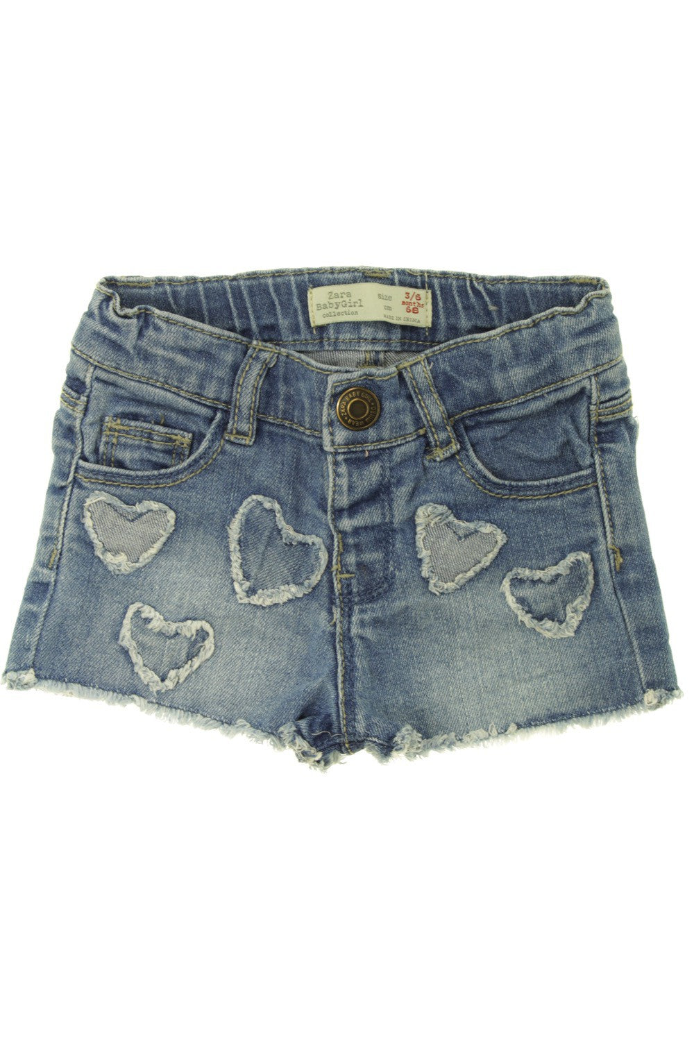 Short en jean "Cœur"