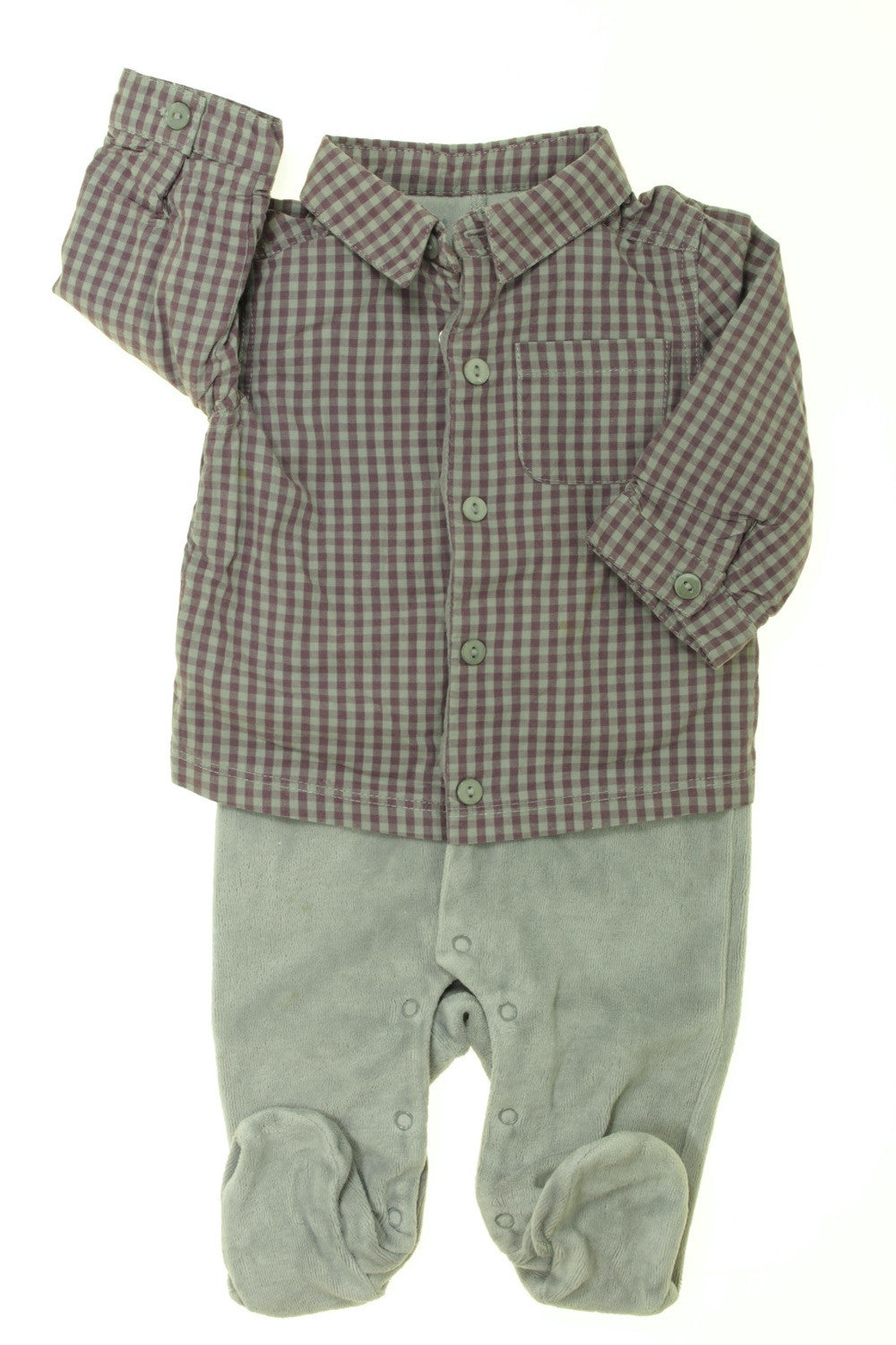 Pyjama/Dors-bien en velours "Chemise"