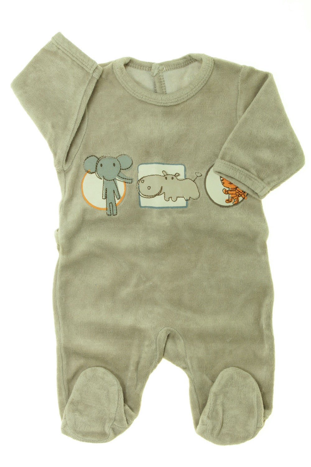 Pyjama/Dors-bien en velours "Animaux"