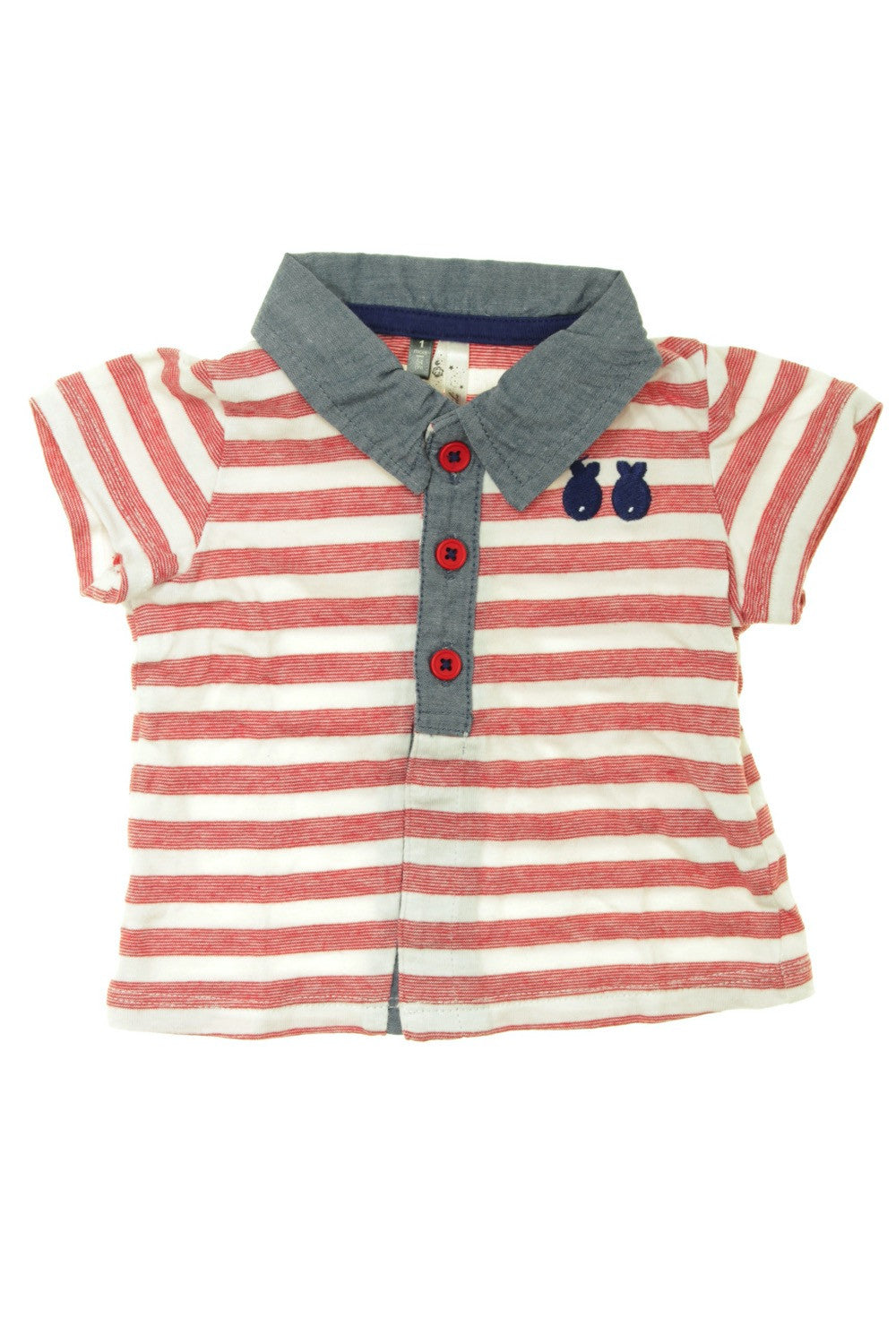 Polo manches courtes rayé