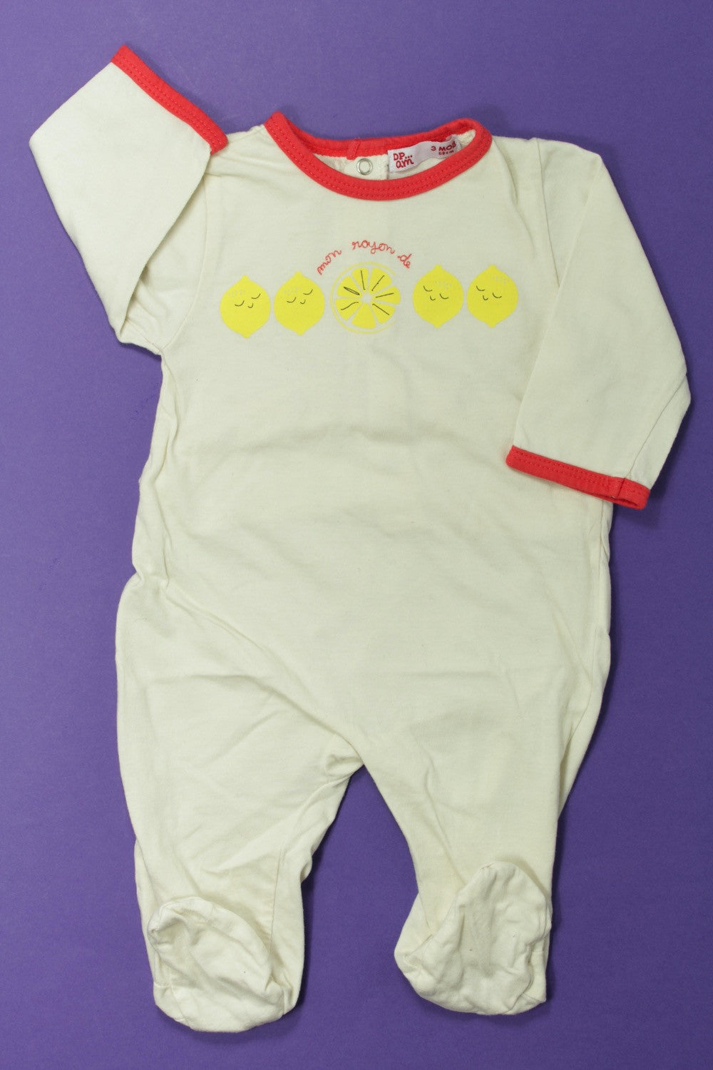 Pyjama/Dors-bien en coton "Citrons"
