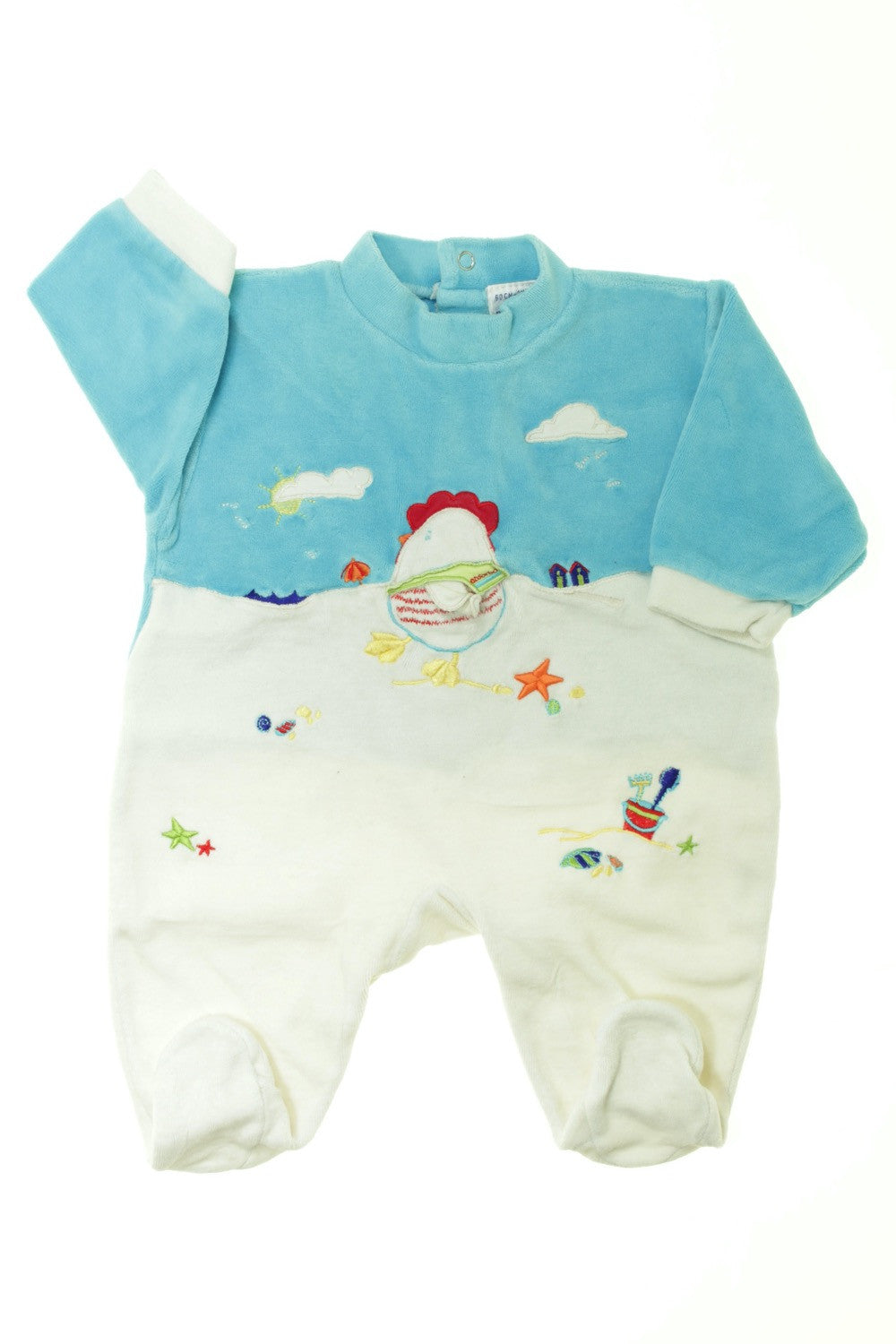 Pyjama/Dors-bien en velours "Poule"
