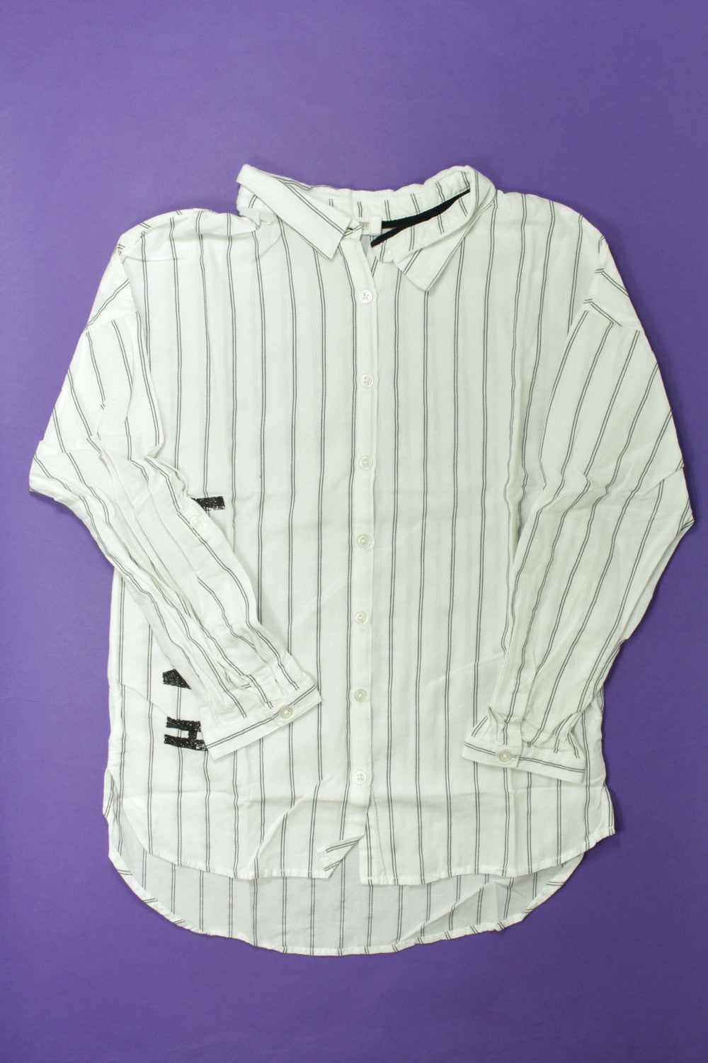 Chemise rayée "Happy"