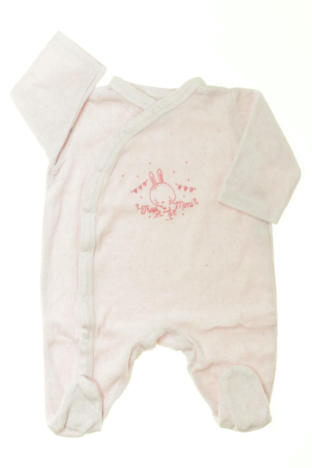 Pyjama/Dors-bien en velours "Trop mimi"