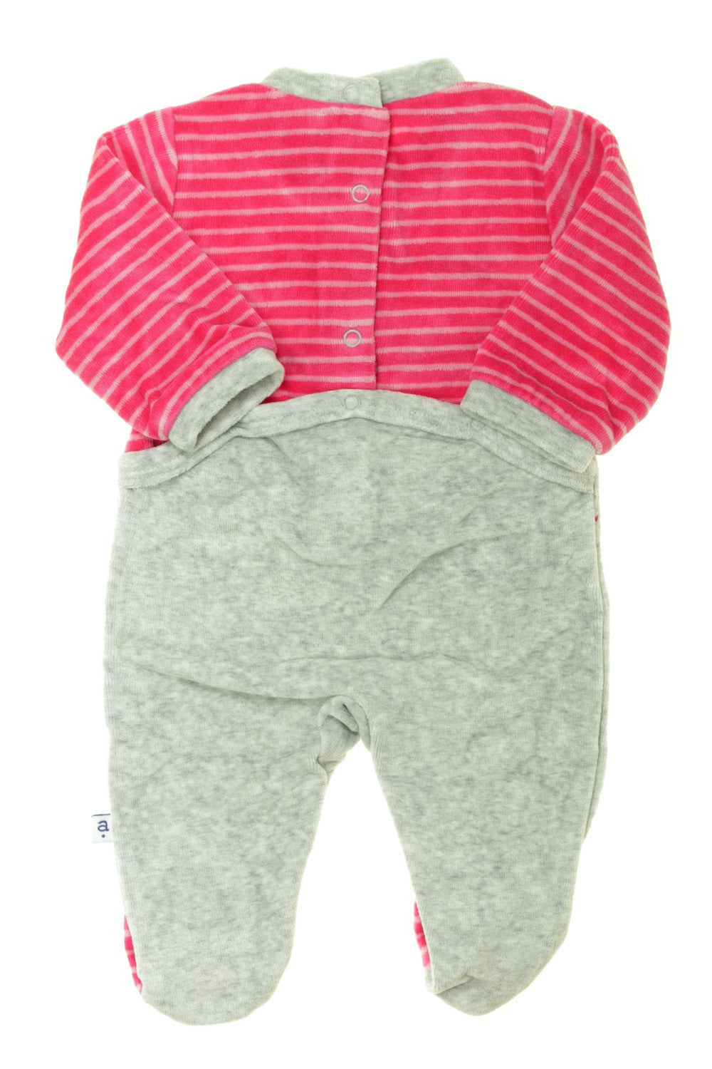 Pyjama/Dors-bien en velours "Petite marinière"