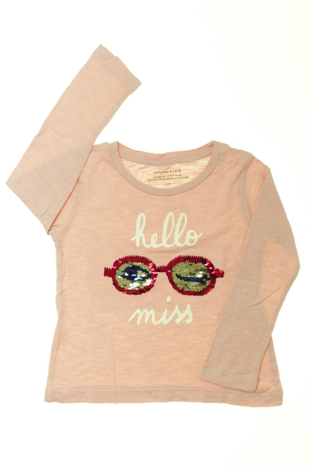 Tee-shirt manches longues "Hello miss"