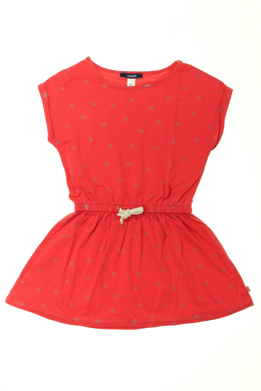 Robe manches courtes "Feuilles"
