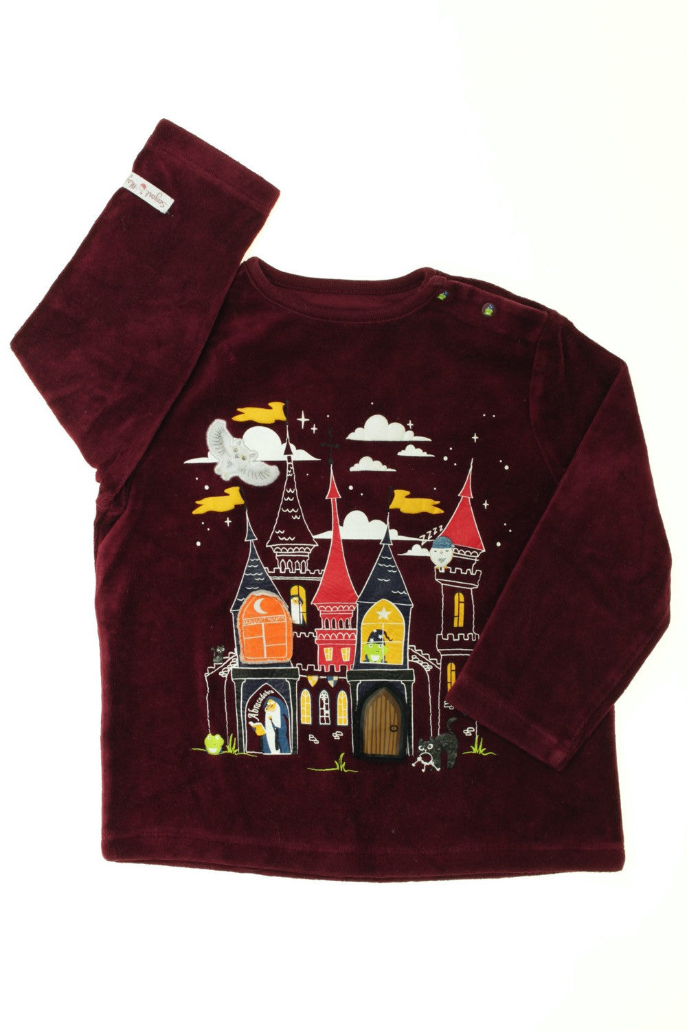 Haut de pyjama en velours "Château"