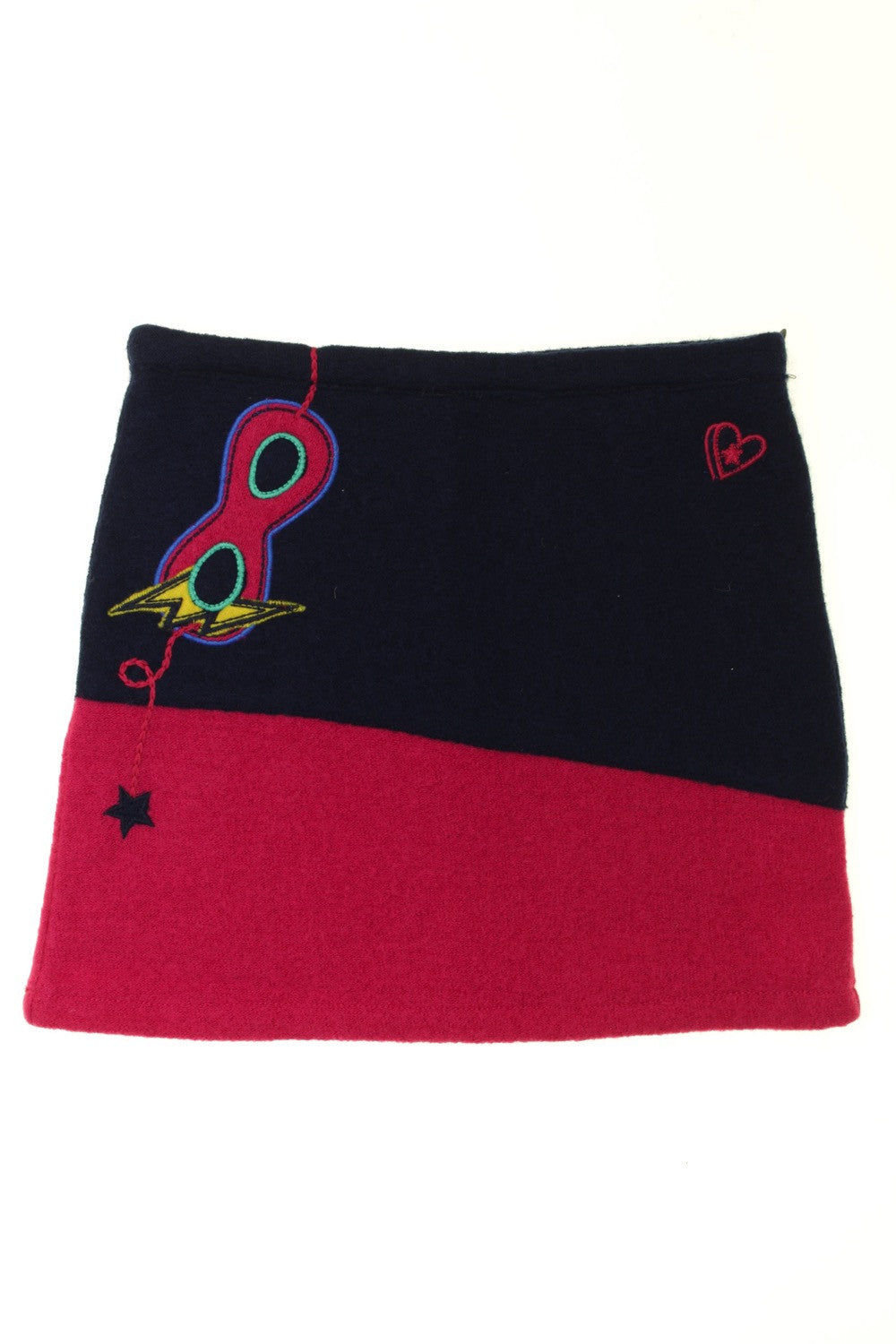 Jupe en laine bouillie "Masque"