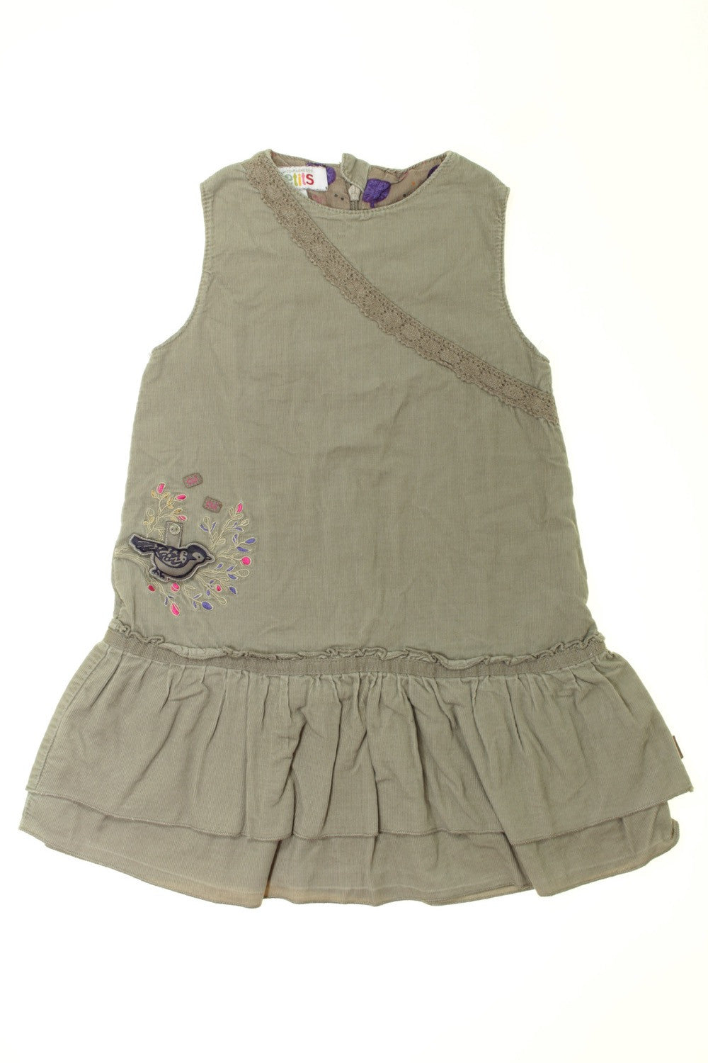 Robe en velours fin "Oiseau"