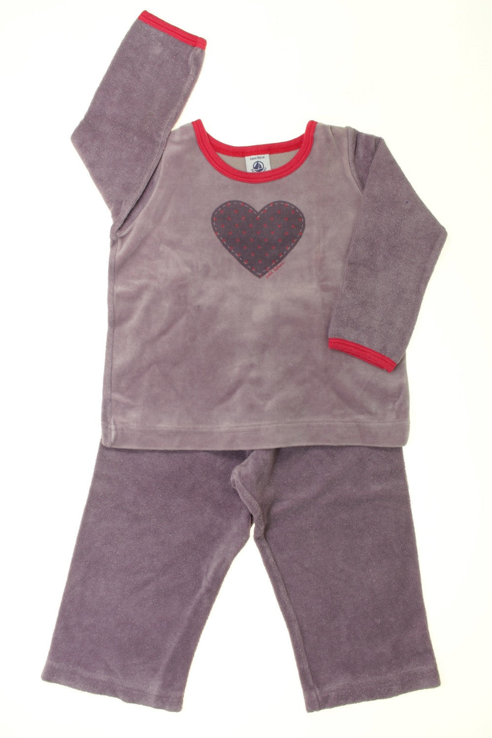 Pyjama en velours "Cœur"