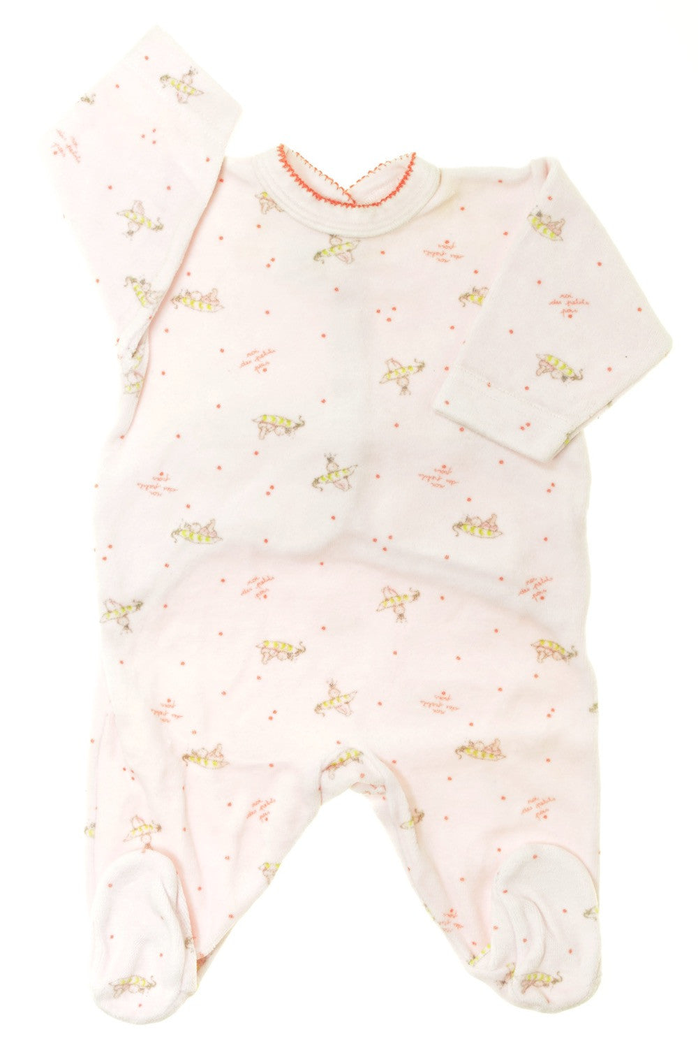 Pyjama/Dors-bien en velours "Petits pois"