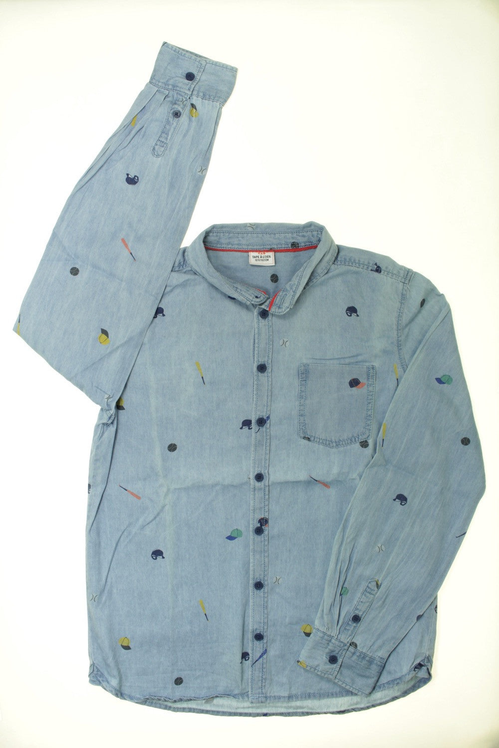 Chemise en jean "Baseball"