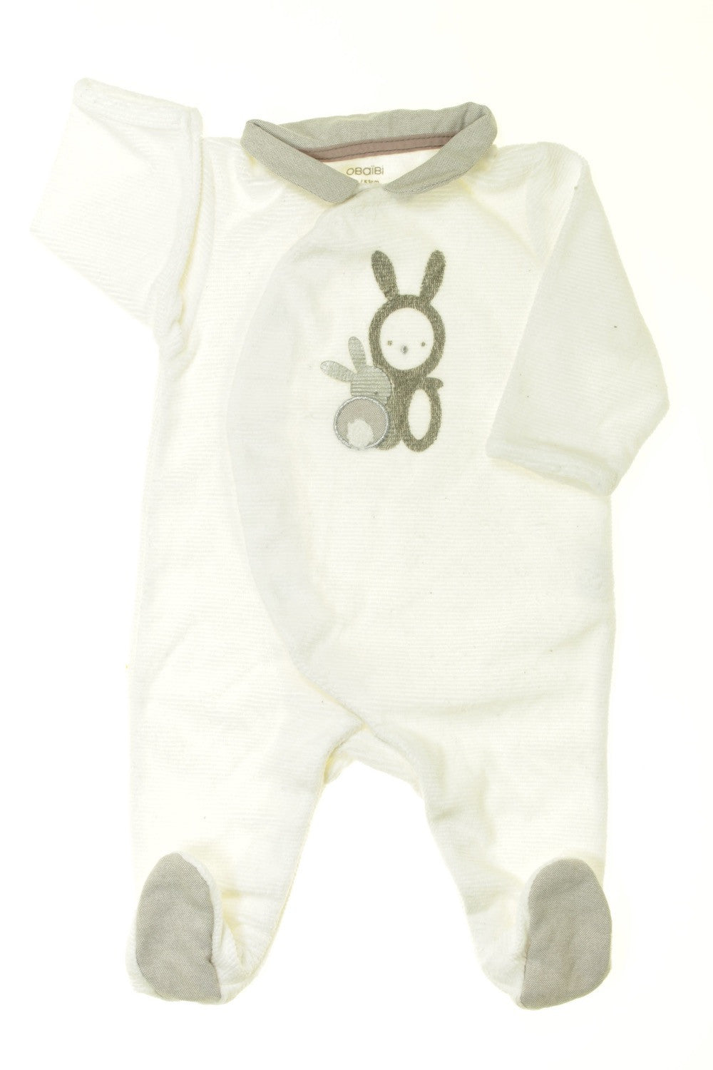 Pyjama/Dors-bien en velours "Lapins"