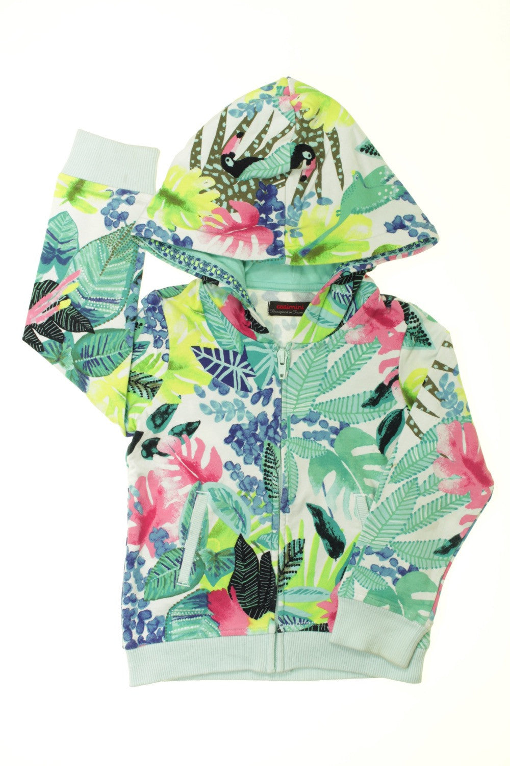 Sweat zippé "Feuillage"