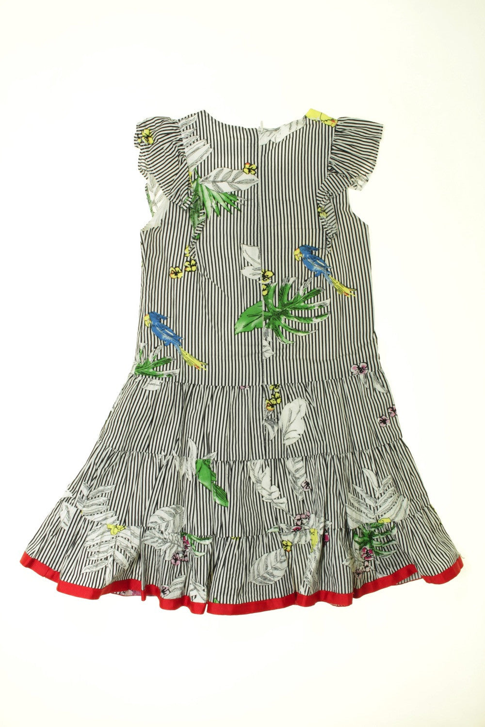Robe rayée "Feuilles"