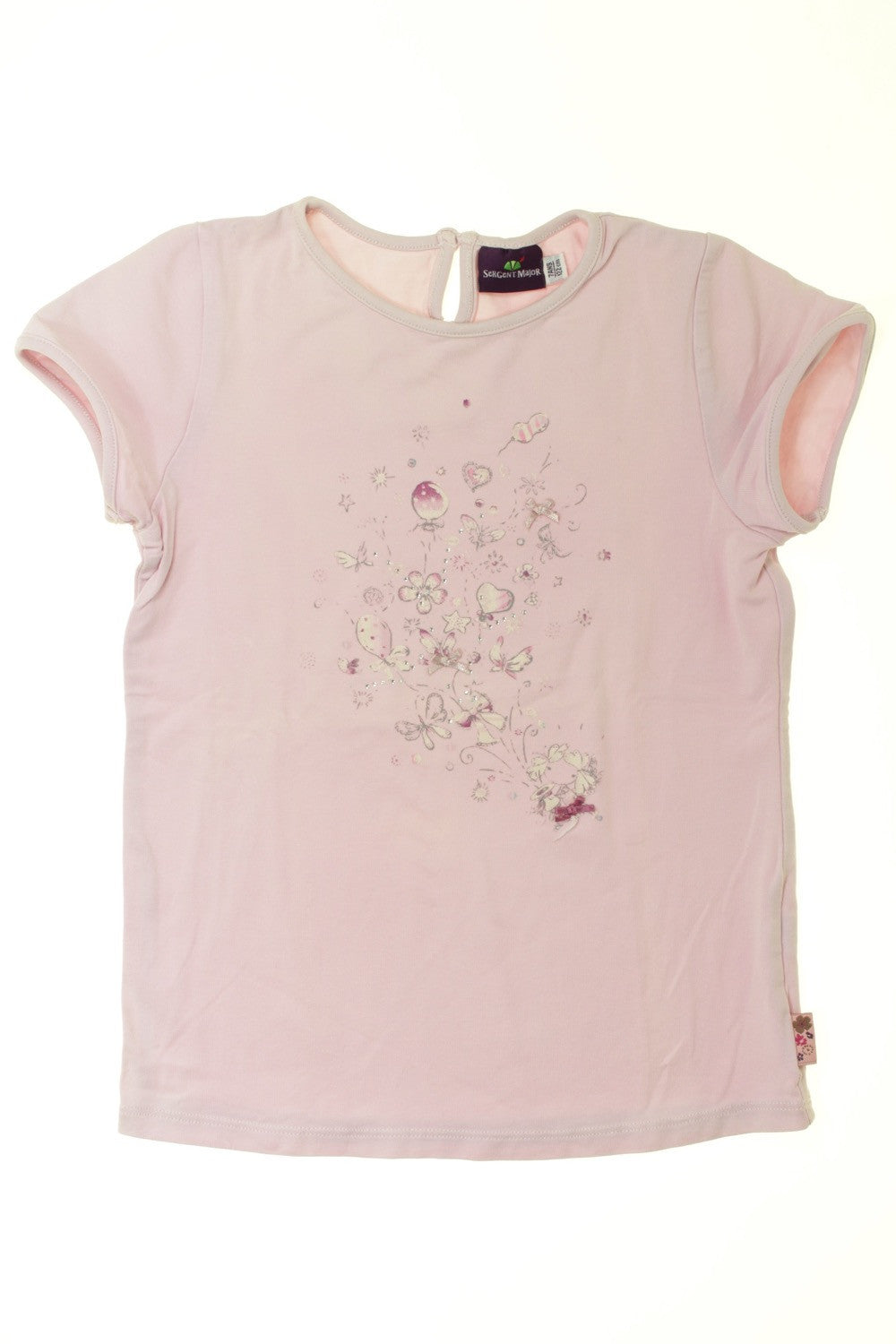 Tee-shirt manches courtes "Fleurs et ballons"