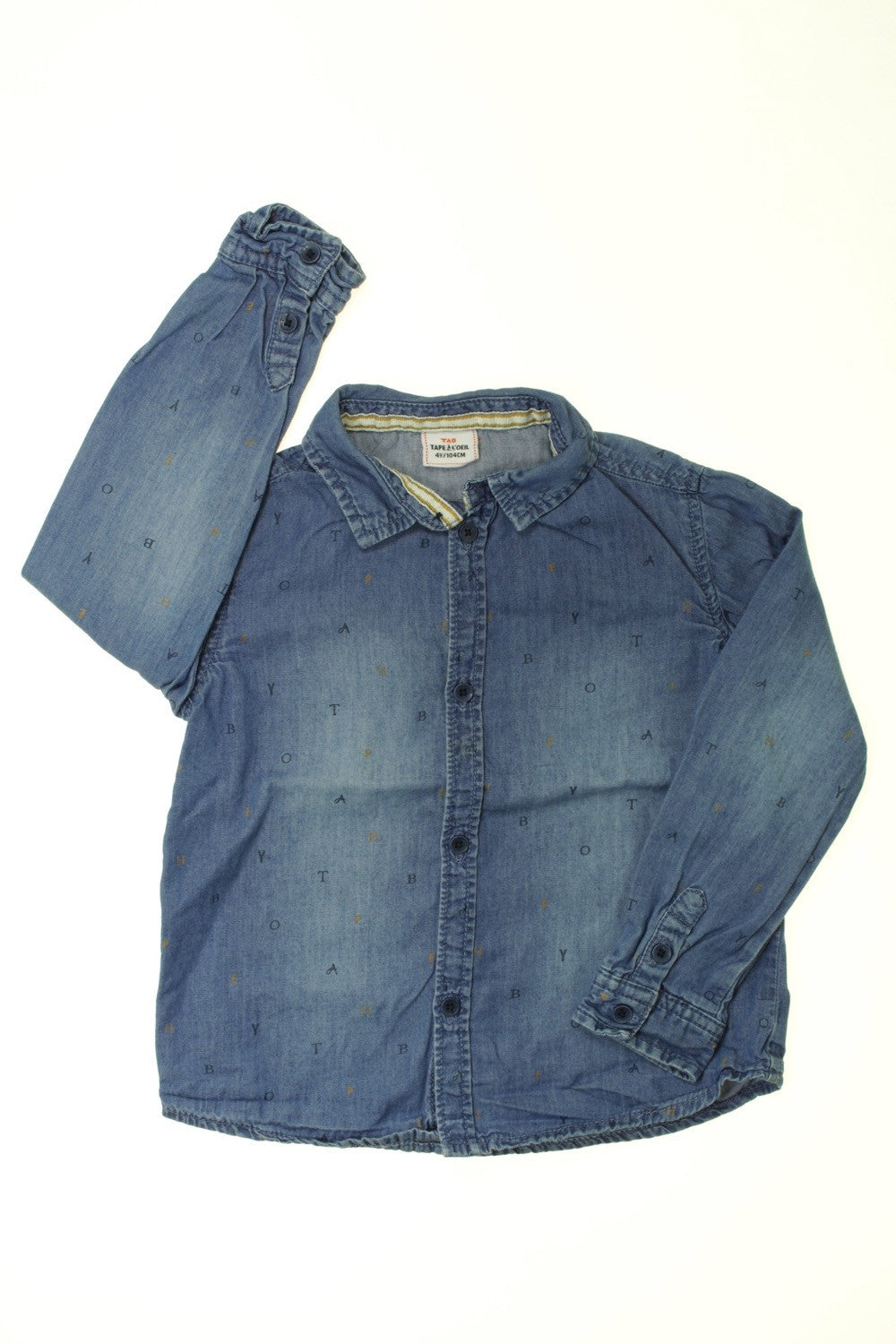 Chemise en jean "Lettres"