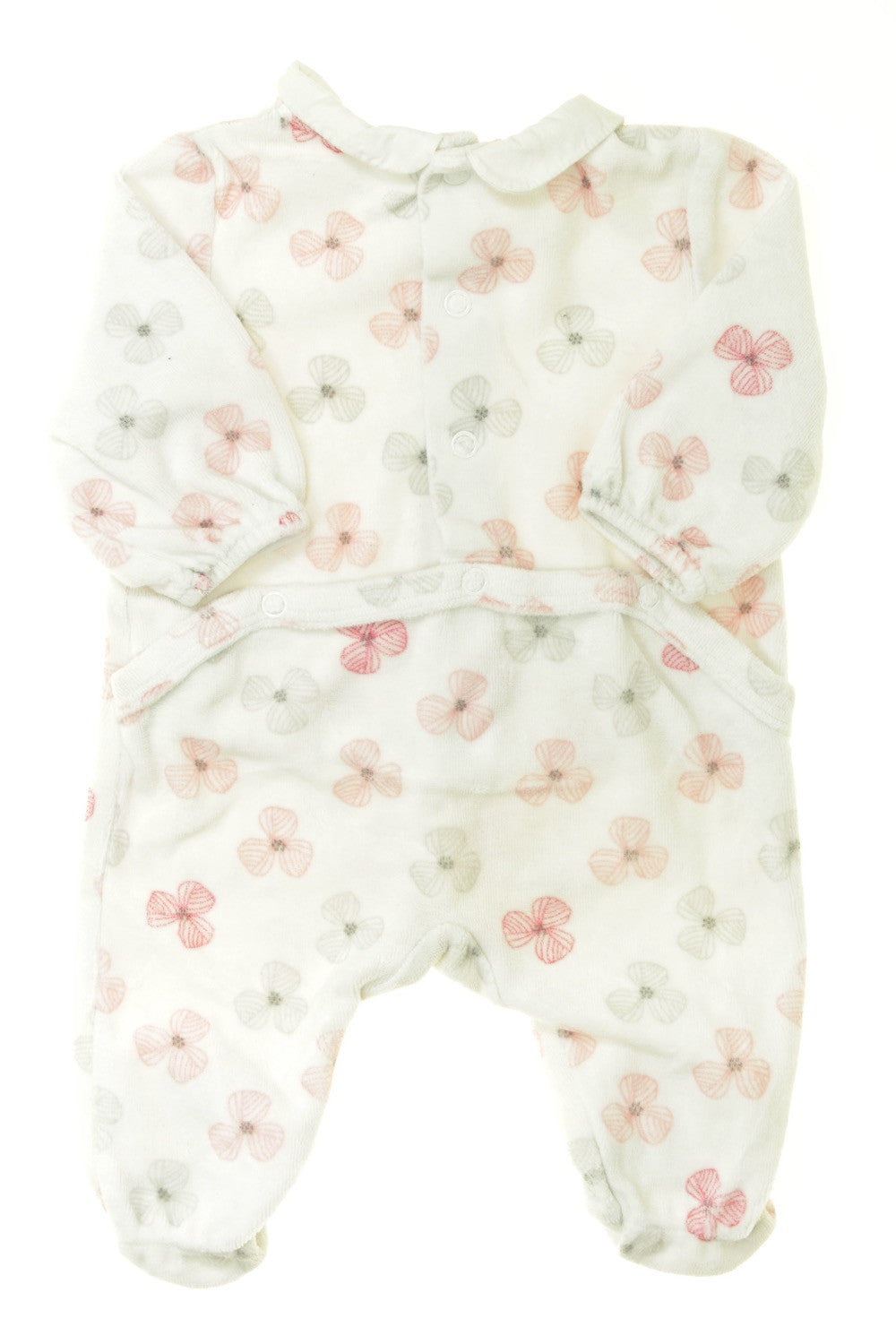 Pyjama/Dors-bien en velours "Fleurs"