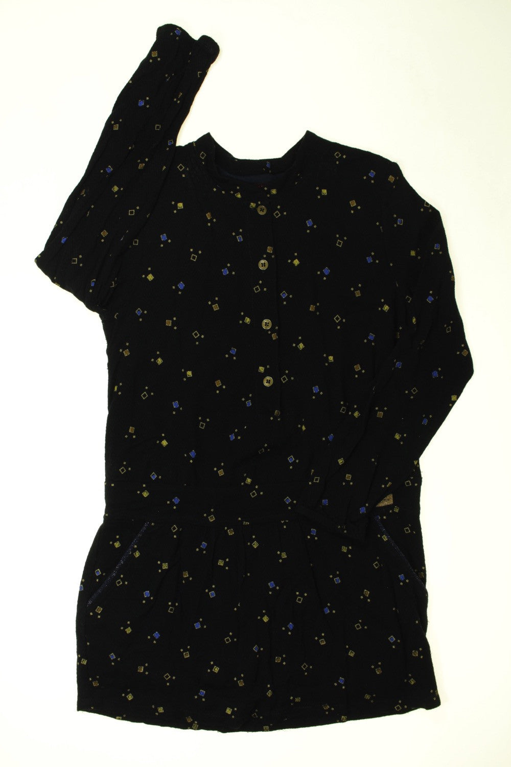 Robe manches longues "Carrés"