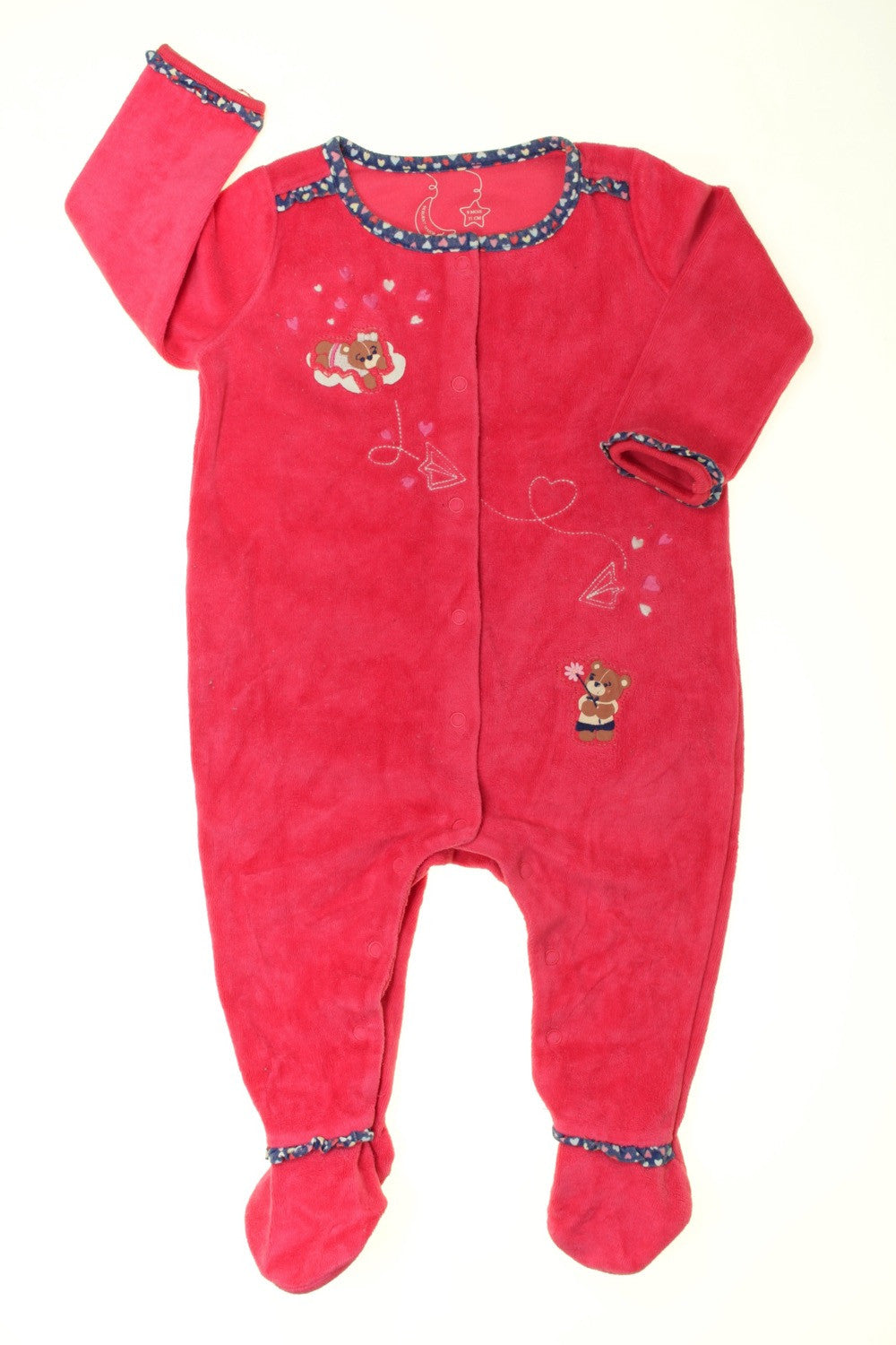 Pyjama/Dors-bien en velours "Oursons"