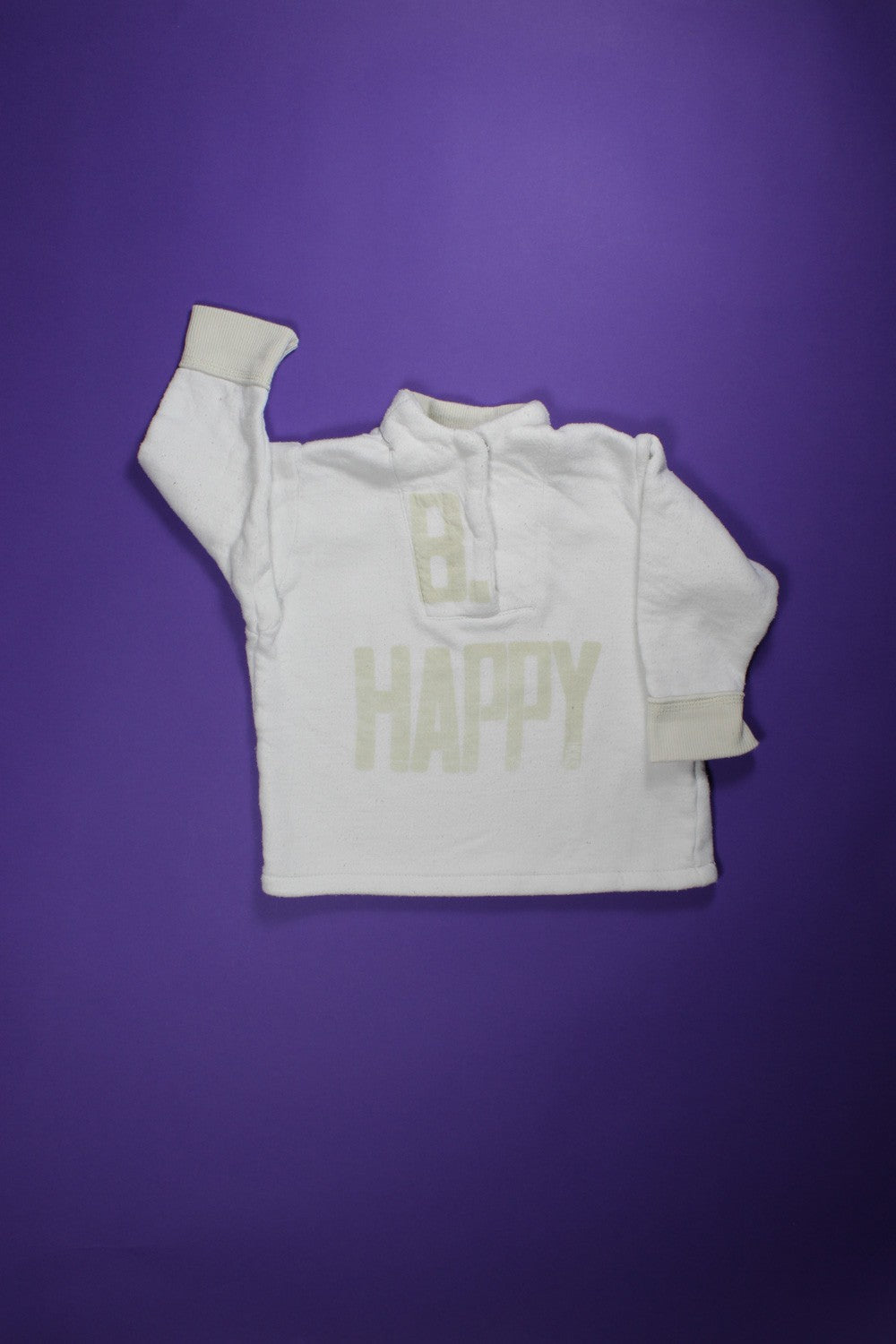 Sweat-shirt blanc "B. Happy"