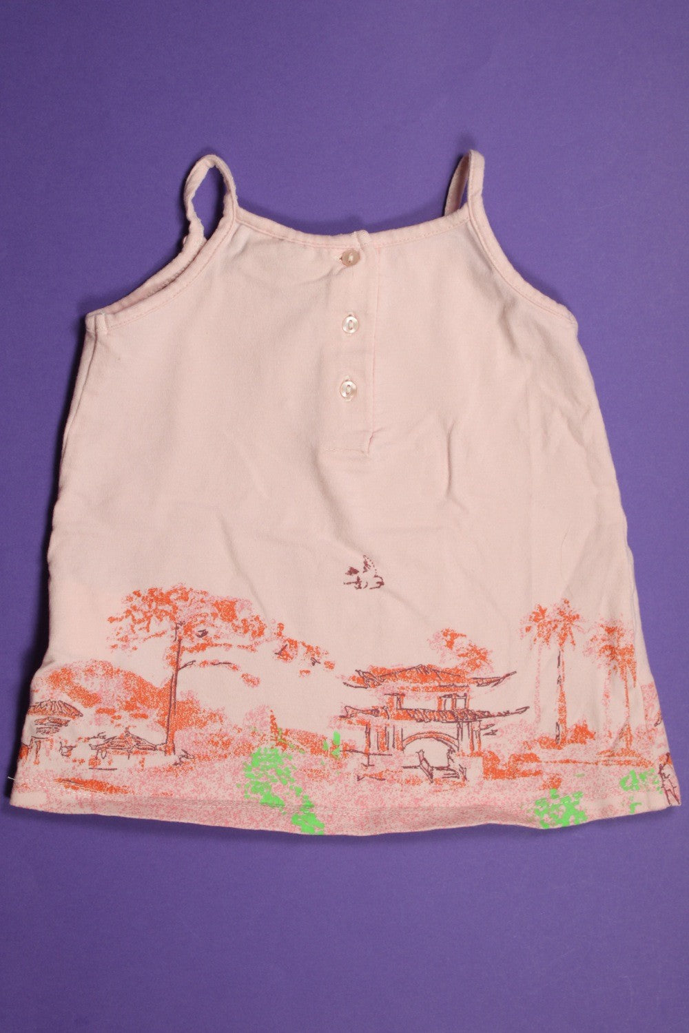 Robe à fines bretelles "Pagode"