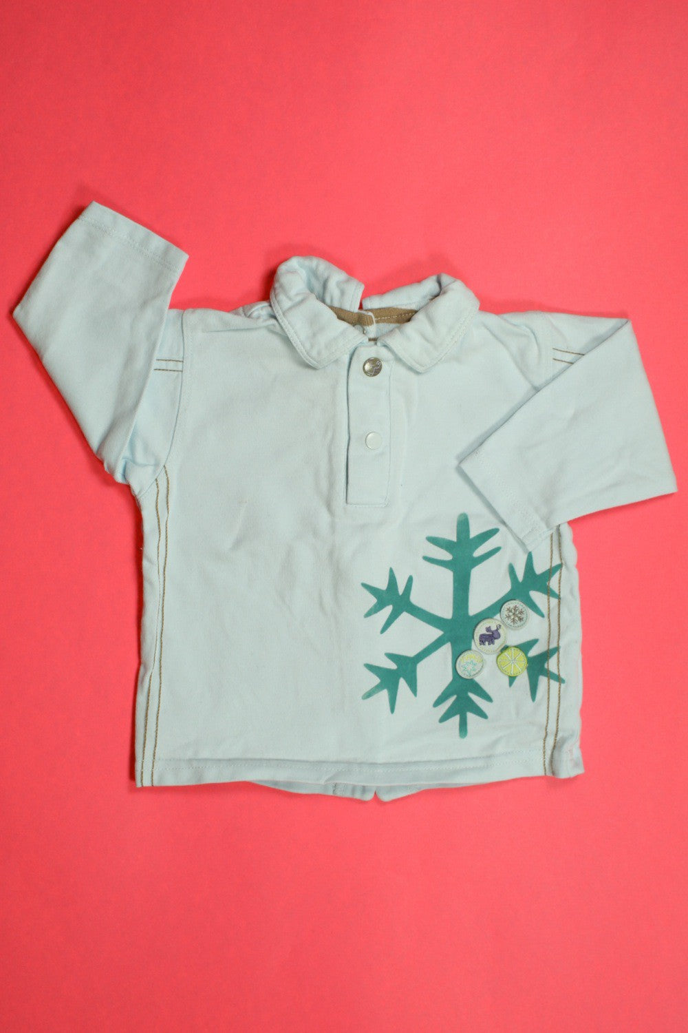 Polo manches longues "Flocon"