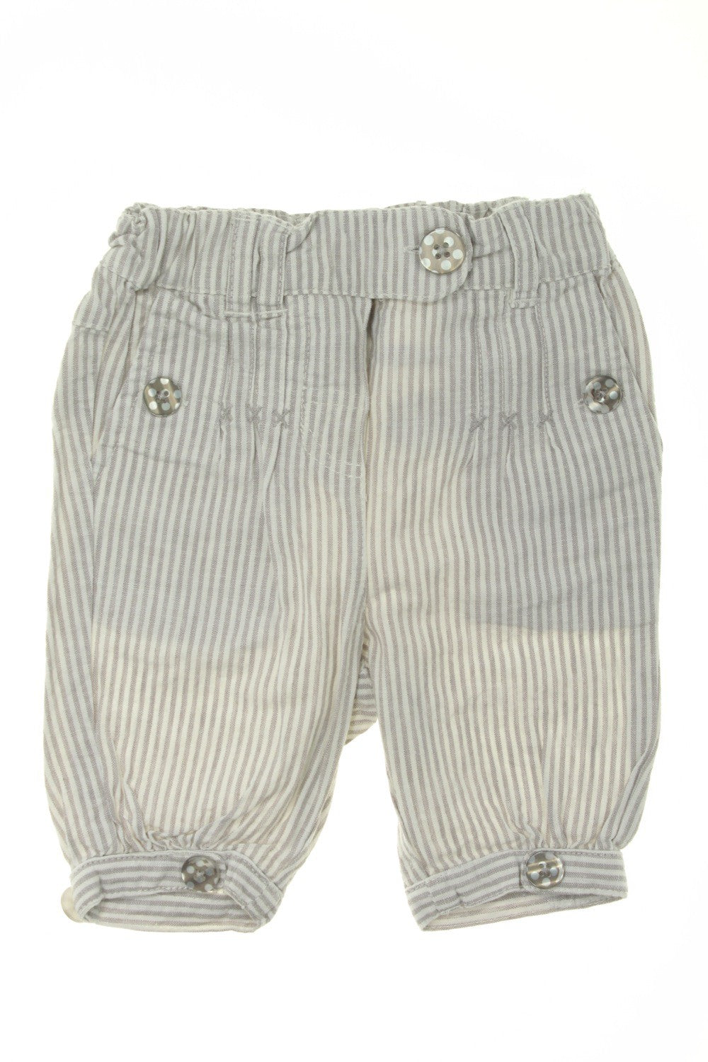 Pantalon en lin rayé