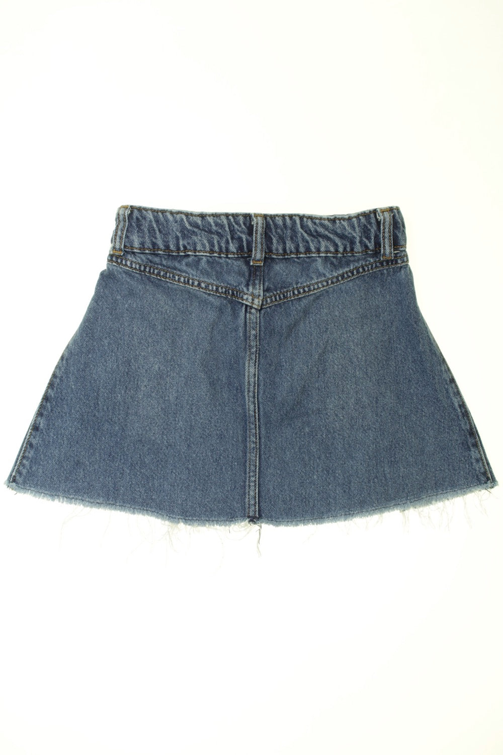 Jupe en jean effrangée