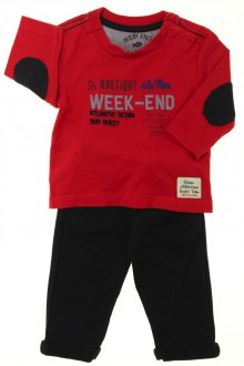 habits bébé occasion Ensemble tee-shirt et pantalon Week-end à la mer 3 mois Week-end à la mer 