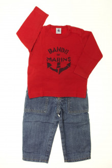 habits bébé Ensemble jean et tee-shirt Petit Bateau 18 mois Petit Bateau 