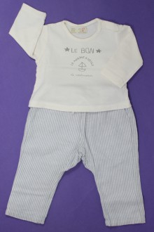 vetement bébé d occasion Ensemble pantalon rayé et tee-shirt Zara 3 mois Zara 