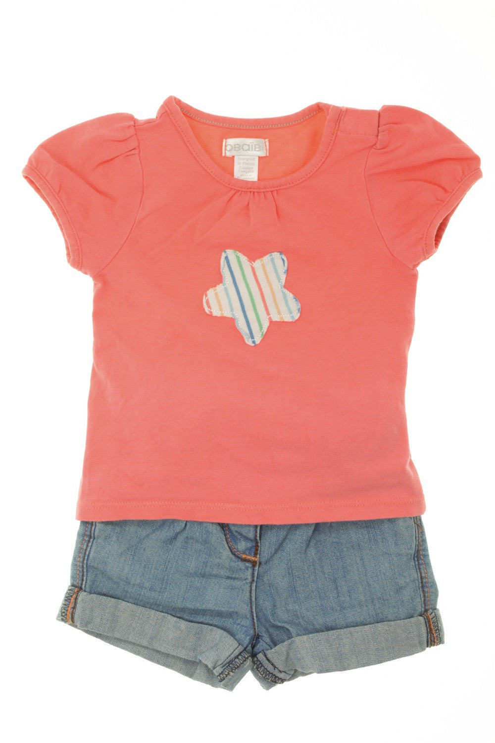 Ensemble short en jean et tee-shirt