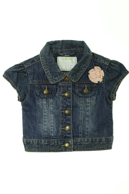 Veste en jean manches courtes