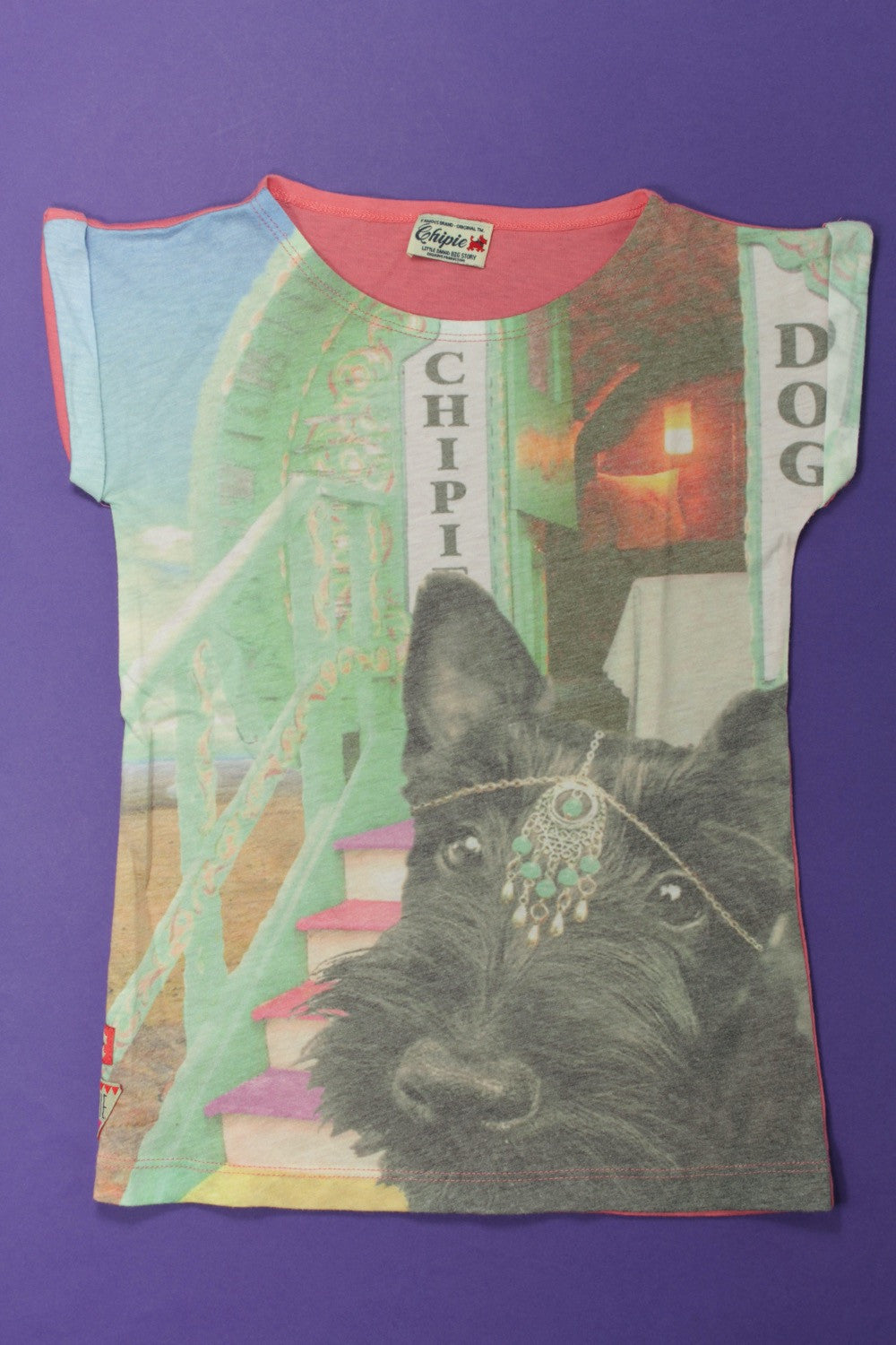 Tee-shirt long manches courtes &quot;Chien&quot;