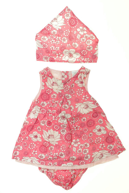 Robe, bloomer et fichu fleuris