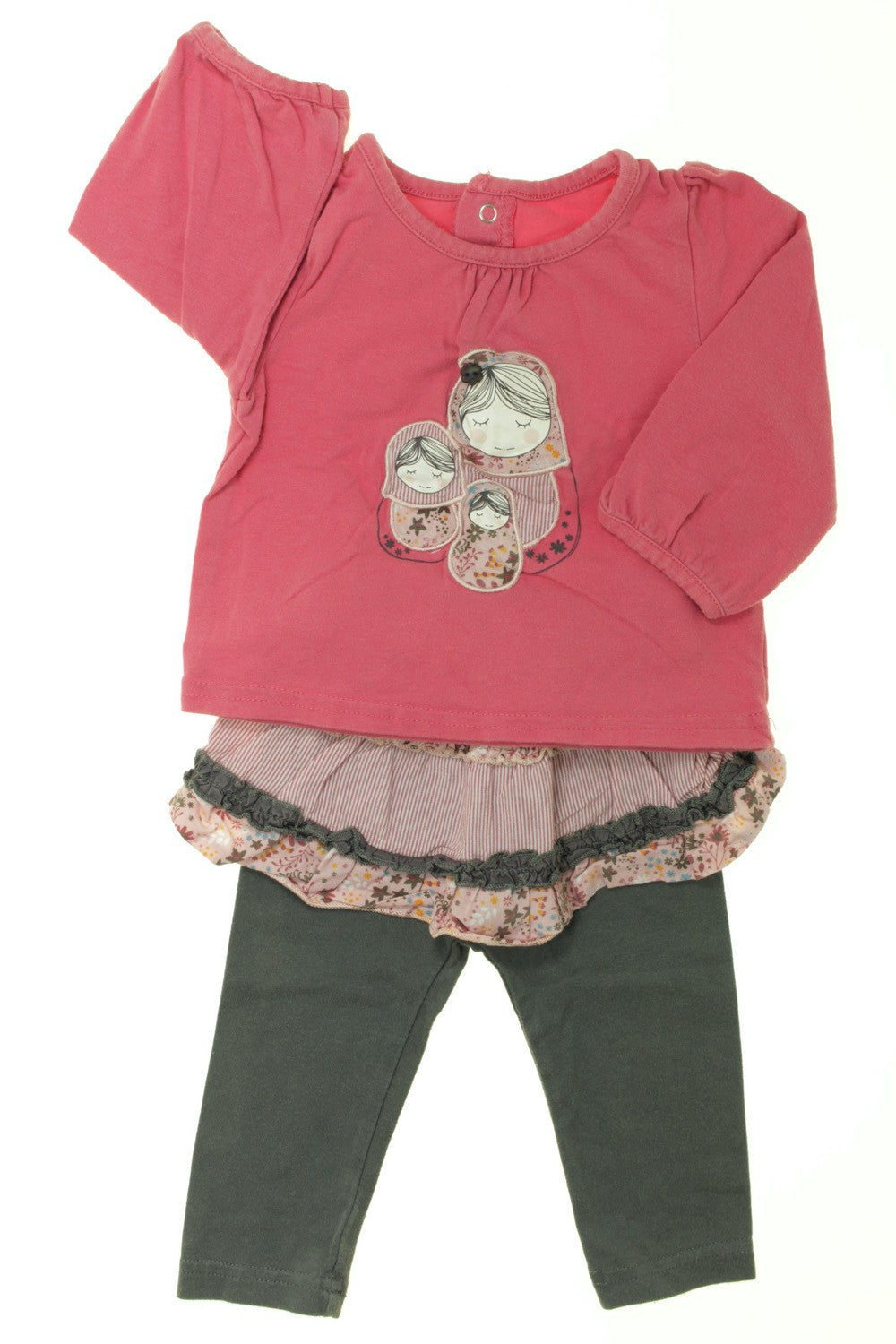 Ensemble tee-shirt et legging/jupette
