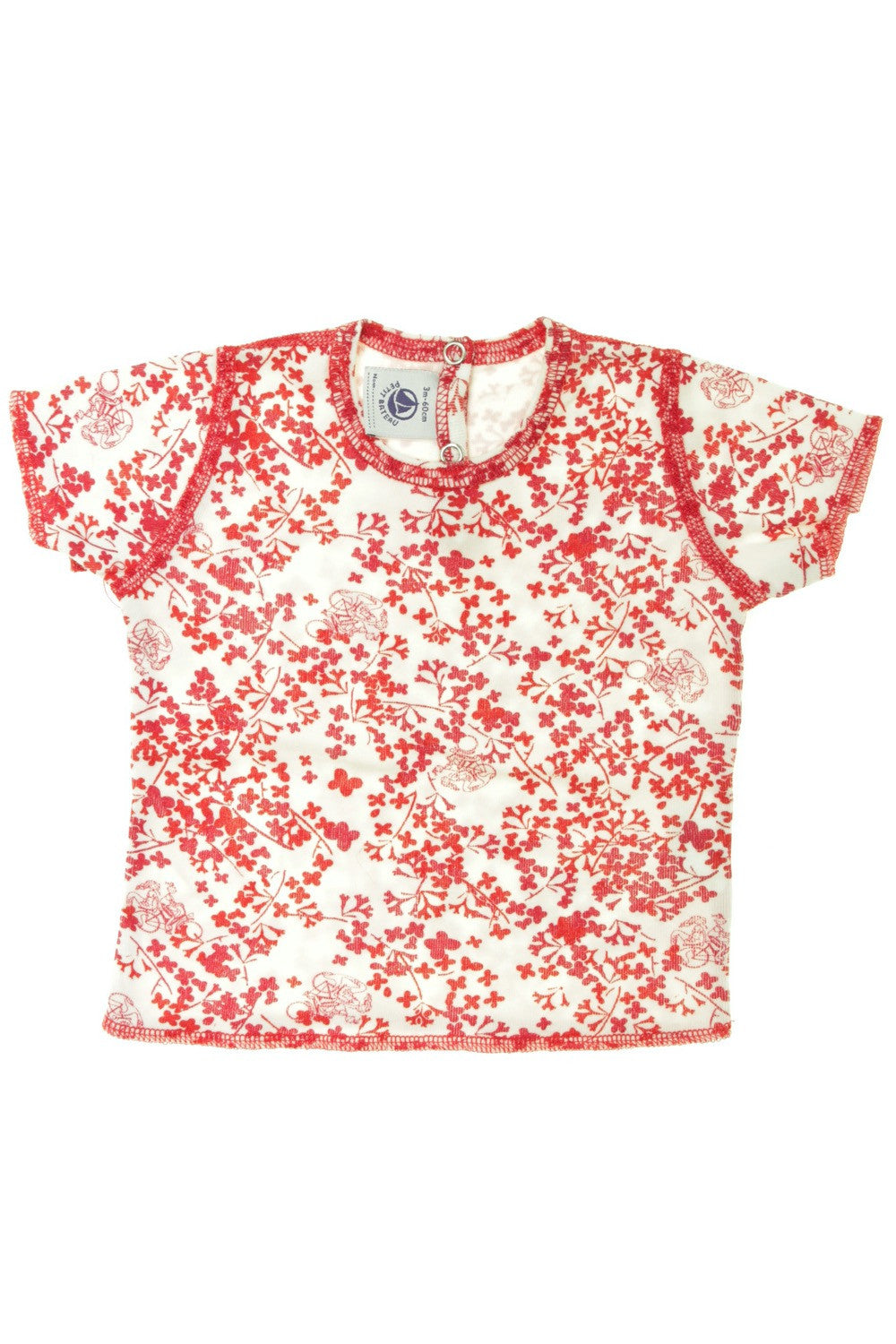 Tee-shirt manches courtes fleuri