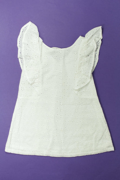 Robe courte en broderie anglaise