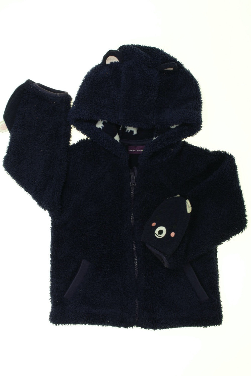 Sweat zippé en peluche