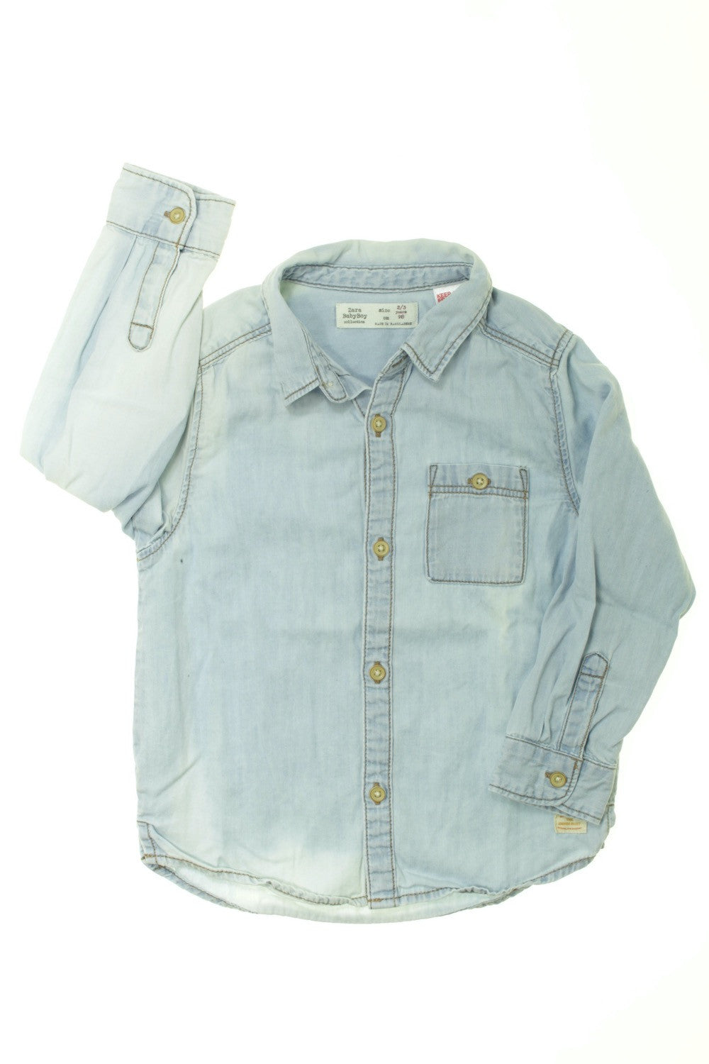 Chemise en jean délavé