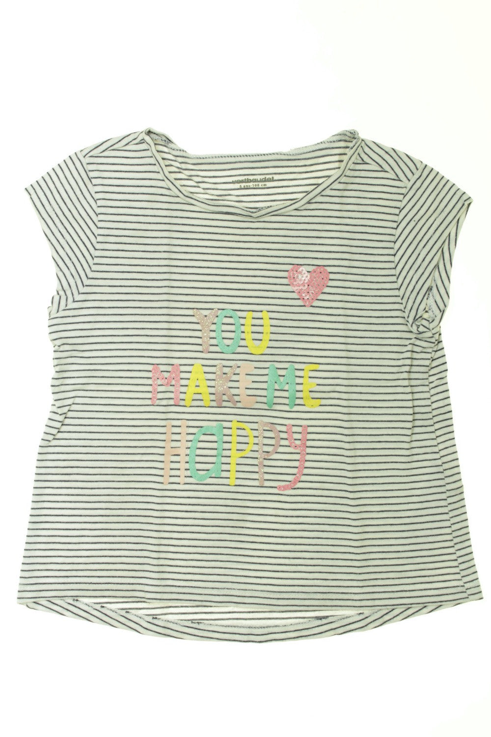 Tee-shirt manches courtes &quot;Make me happy&quot;