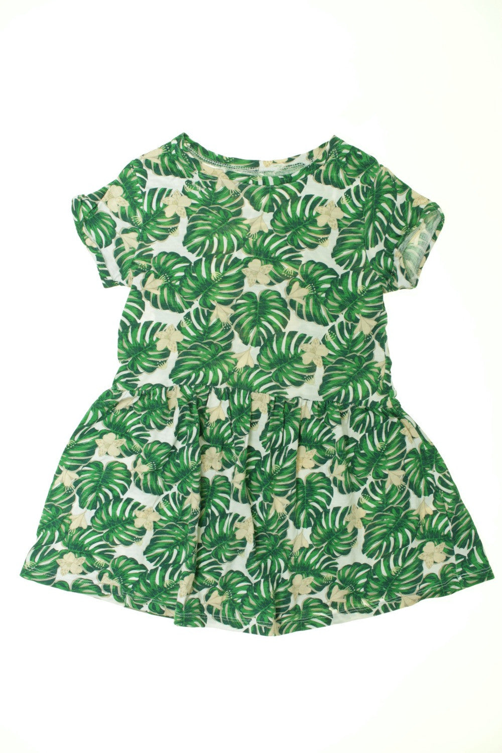 Robe manches courtes &quot;Feuilles&quot;