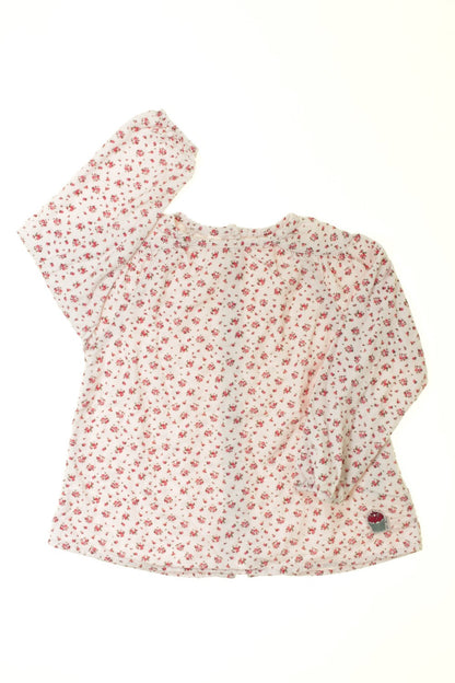 Blouse fleurie en velours fin