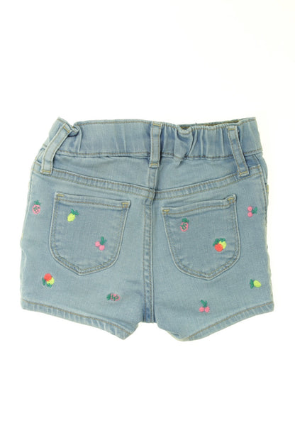 Short en jean brodé