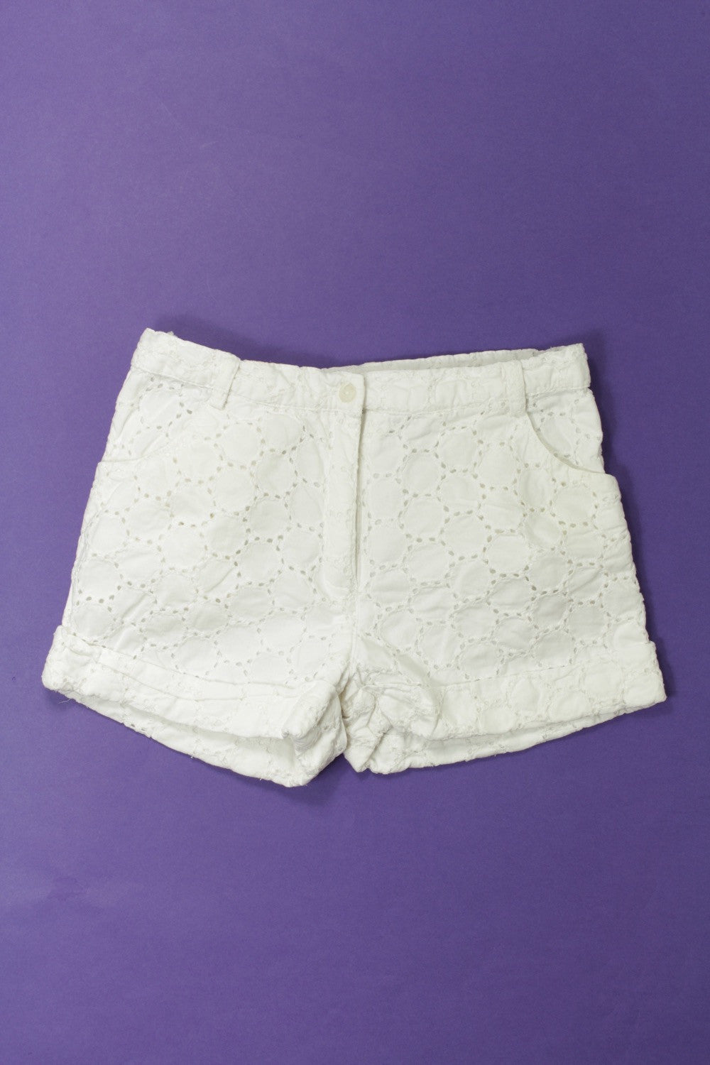 Short en broderie anglaise