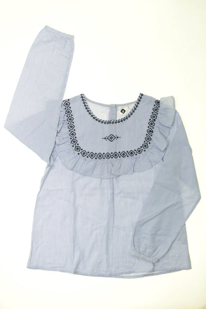 Blouse à fines rayures